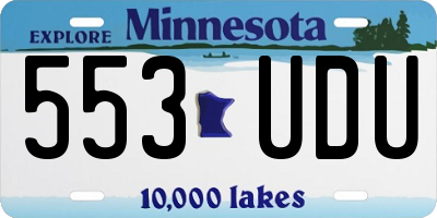 MN license plate 553UDU