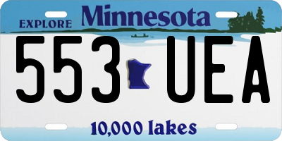 MN license plate 553UEA