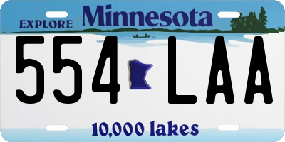 MN license plate 554LAA