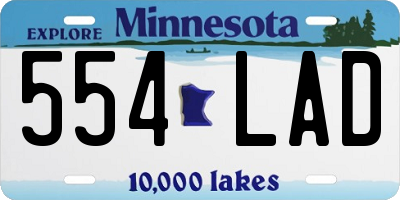 MN license plate 554LAD