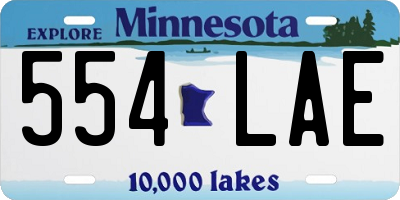 MN license plate 554LAE