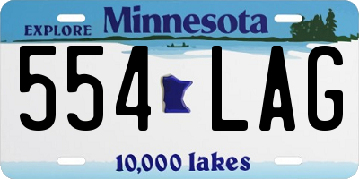 MN license plate 554LAG