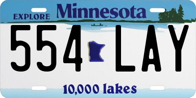 MN license plate 554LAY