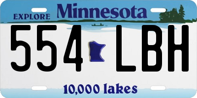 MN license plate 554LBH