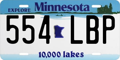 MN license plate 554LBP