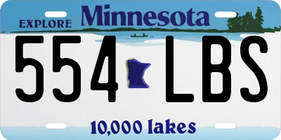 MN license plate 554LBS