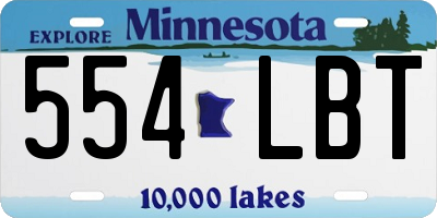 MN license plate 554LBT