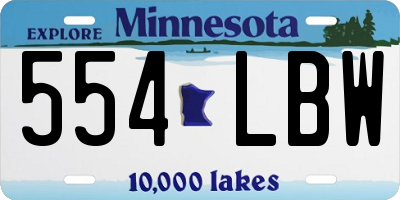 MN license plate 554LBW