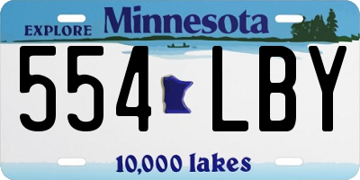 MN license plate 554LBY