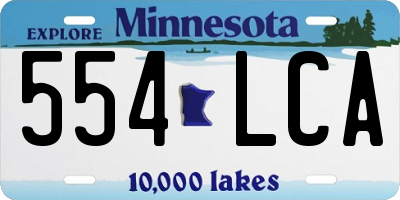 MN license plate 554LCA