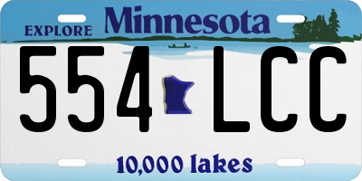 MN license plate 554LCC