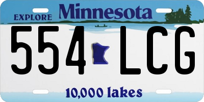 MN license plate 554LCG