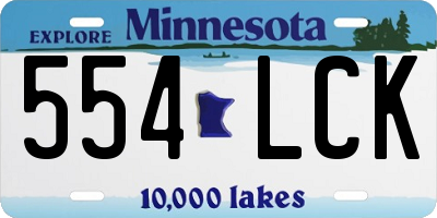 MN license plate 554LCK