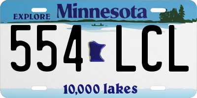 MN license plate 554LCL