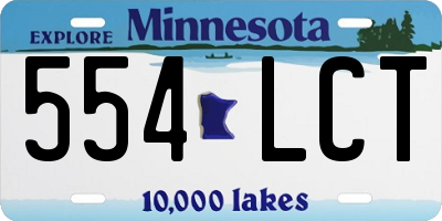MN license plate 554LCT