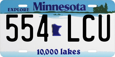 MN license plate 554LCU