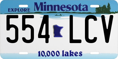 MN license plate 554LCV