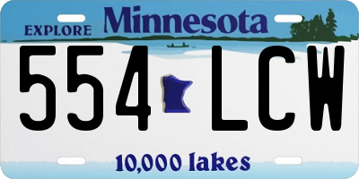MN license plate 554LCW