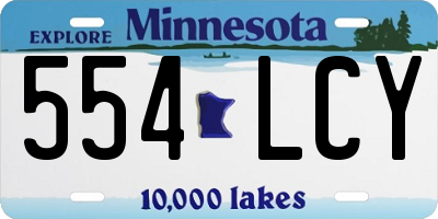 MN license plate 554LCY