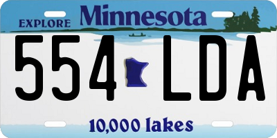 MN license plate 554LDA