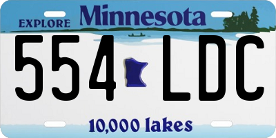 MN license plate 554LDC