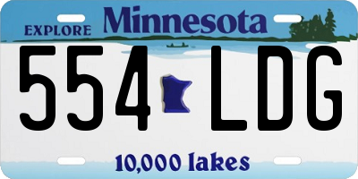 MN license plate 554LDG