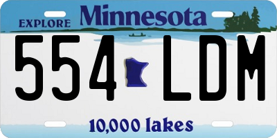 MN license plate 554LDM
