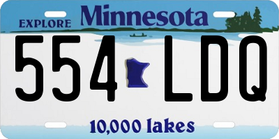 MN license plate 554LDQ