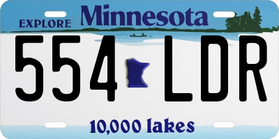 MN license plate 554LDR