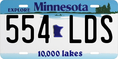 MN license plate 554LDS