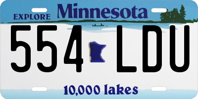 MN license plate 554LDU