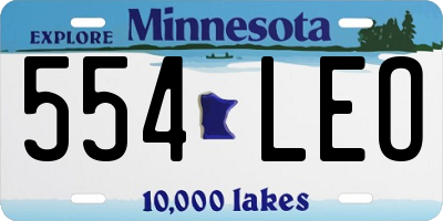 MN license plate 554LEO