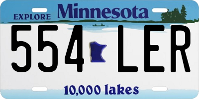 MN license plate 554LER