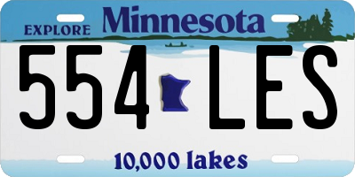 MN license plate 554LES