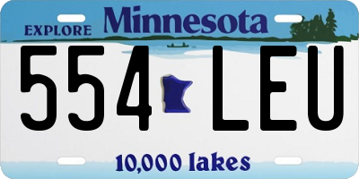 MN license plate 554LEU
