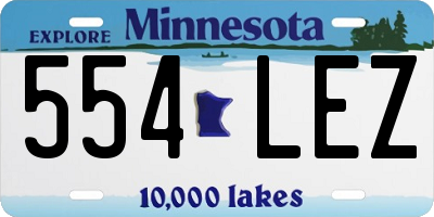 MN license plate 554LEZ