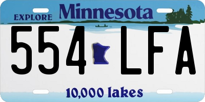 MN license plate 554LFA