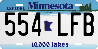 MN license plate 554LFB