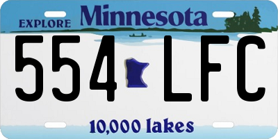 MN license plate 554LFC
