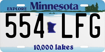 MN license plate 554LFG