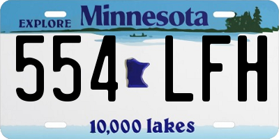 MN license plate 554LFH