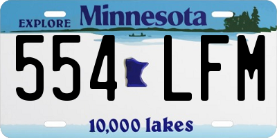 MN license plate 554LFM