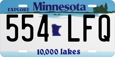 MN license plate 554LFQ