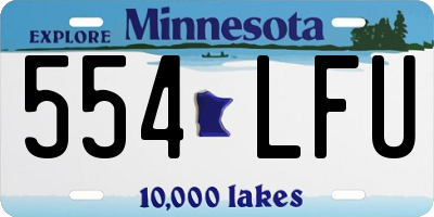 MN license plate 554LFU
