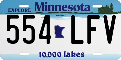 MN license plate 554LFV
