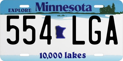 MN license plate 554LGA