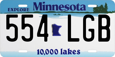 MN license plate 554LGB