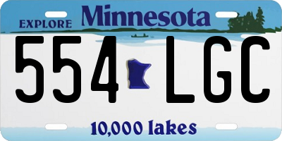 MN license plate 554LGC