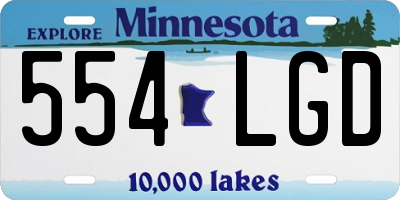 MN license plate 554LGD