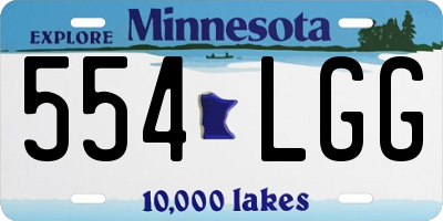 MN license plate 554LGG